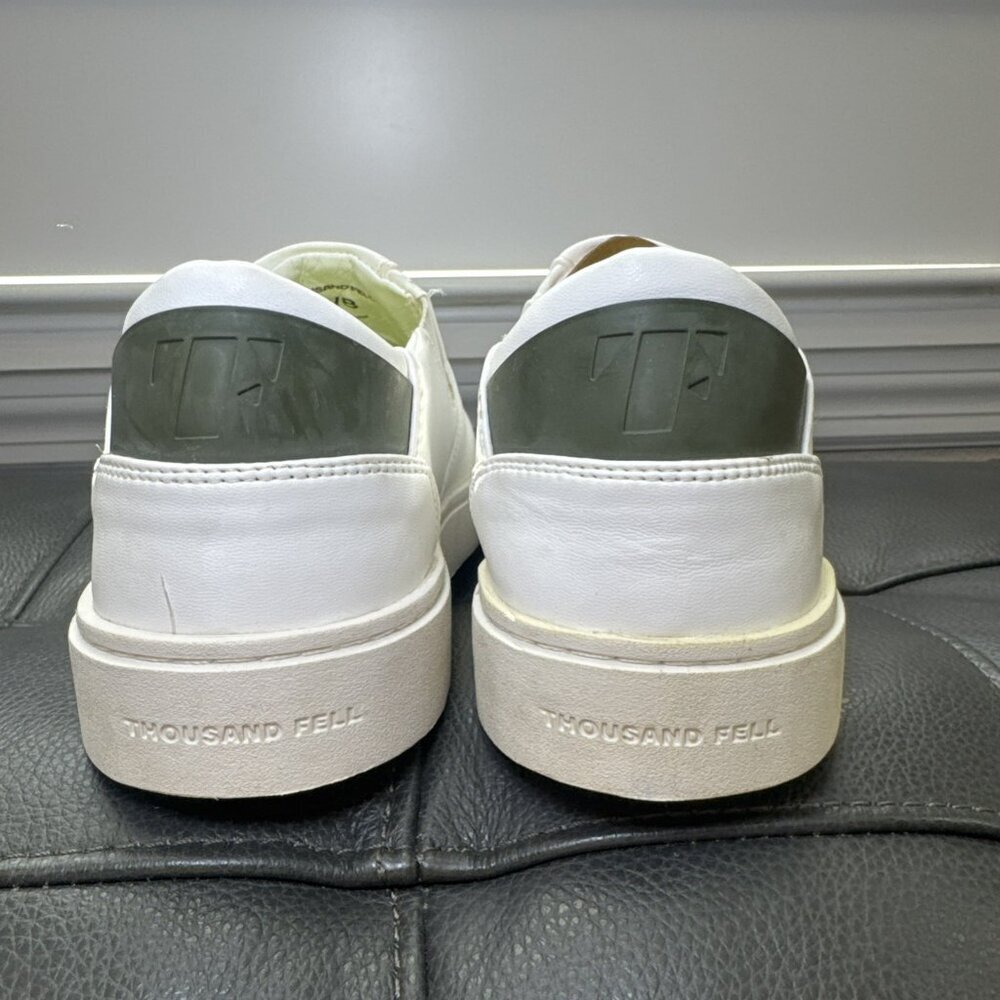 Thousand Fell Women White Sneakers US 8 Green - Picture 6 of 10